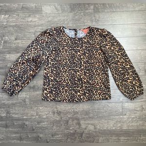 Joe Fresh Leopard Print Women’s Long Sleeve Blouse